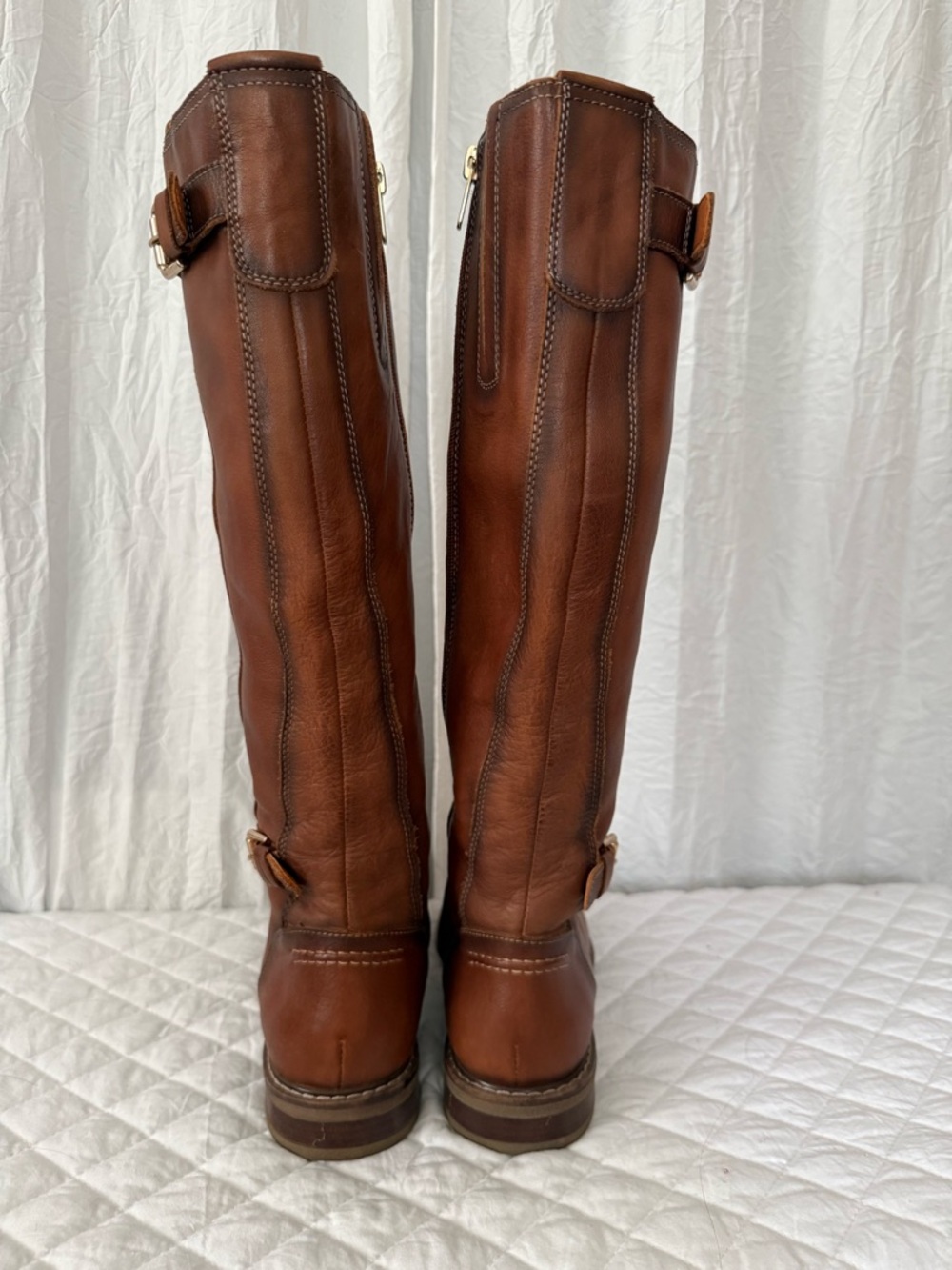 Pikolinos Cognac Leather Tall Riding Boots Size 39 (8.5) Excellent condition - Picture 6 of 9